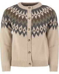 Weekend by Maxmara - Wkdtarga Jacquard Alpaca Blend Cardigan - Lyst