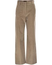 Weekend by Maxmara - Tania Corduroy Broek Met Wijde Pijpen - Lyst