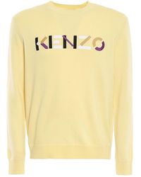 KENZO - Suéter de lana del logotipo de - Lyst