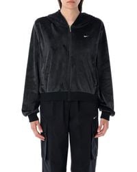 Nike - Velour Full-Zip Hoodie - Lyst