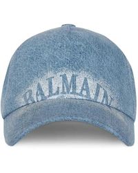 Balmain - Gorra De Béisbol Estampada - Lyst