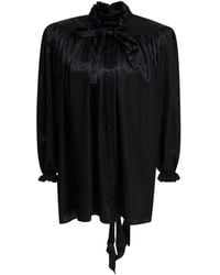 Balenciaga - Lace-Up Blouse - Lyst