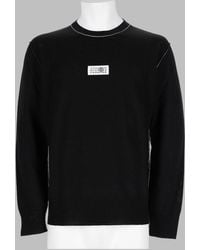 MM6 by Maison Margiela - Logo Patch Crewneck Sweater - Lyst