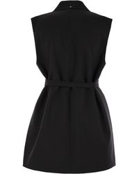 Sportmax Pegli Sleeveless Blazer in Black | Lyst
