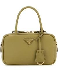 Prada - Sage Leather Handbag - Lyst