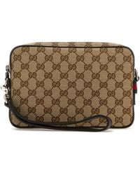 Gucci - Gg Fabric Clutch - Lyst