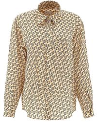 Burberry - Camisa de seda con estampado de unicornio de - Lyst