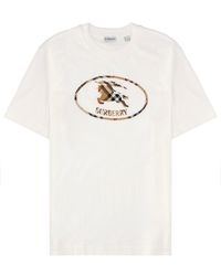 Burberry - Graphic Logo Cotton T-Shirt - Lyst