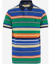 Polo Ralph Lauren - Camisa de algodón con patrón y logotipo a rayas - Lyst