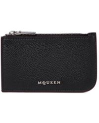 McQueen - Portacarte in pelle nera - Lyst