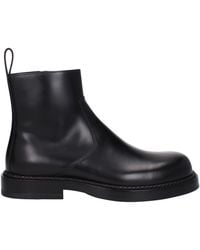 Bottega Veneta - Leather Strut Ankle Boots - Lyst