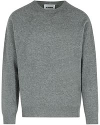 Jil Sander - Gray Virgin Wool Blend Sweater - Lyst