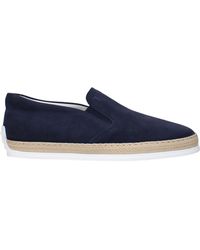 Tod's - Slip On Uomo Camoscio Blu/Blu Galassia - Lyst