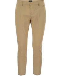 Dondup - Alfredo Slim Fit Cotton Trousers - Lyst