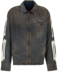 Amiri - Shirt Collar Denim Jacket - Lyst