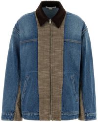 Stella McCartney - Denim And Tweed Jacket - Lyst