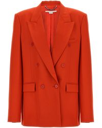 Stella McCartney - Double Breasted Wol Blazer - Lyst