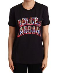 Dolce & Gabbana Katoen T-shirt Met Print Dames Kleding voor voor Tops voor T-shirts 