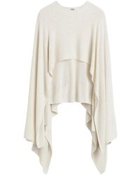 TOTEME - Ecru Gebreide Cape - Lyst