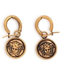 Versace - 'Medusa' Brass Earrings - Lyst