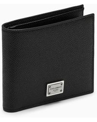 Dolce & Gabbana - Black Leder BI Fold Brieftasche - Lyst