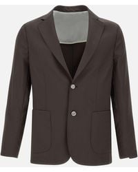 Barba Napoli - Tobacco Wool Blazer Met Piekrapel - Lyst
