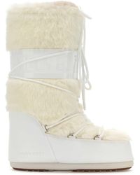 Moon Boot - Eco Fur & Synthetic Leather Icon Boots - Lyst