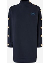 Pinko - Maxi Cotton Sweater With Buttons - Lyst