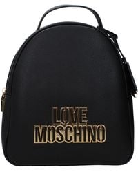 Love Moschino - Zaini E Marsupi Donna Poliuretano Nero - Lyst