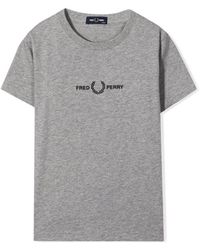 Fred Perry - Embroidered T Shirt - Lyst