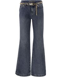 Michael Kors - Denim Flair Jeans con cinturón - Lyst