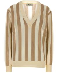 Fendi - Pull Pequin Silk - Lyst