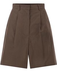 Weekend by Maxmara - Wkdecuba Bermudas de lona de algodón y lino - Lyst