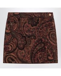Chloé - Mini Skirt With Jacquard Pattern - Lyst