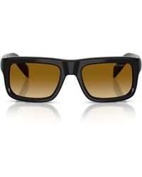 Prada - Zonnebril Prd11 S 16 K10 X Zwart/geel Gradiënt Lichtbruin Heren - Lyst