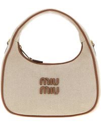 Miu Miu - Two-Tone Canvas Handbag - Lyst