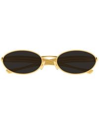 Bottega Veneta - Sonnenbrille Bv1386 S 001 Gold/Grau Unisex - Lyst