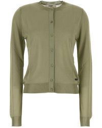 Fendi - Sage Stretch Viscose Blend Cardigan - Lyst