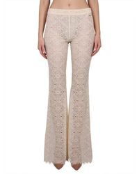 DSquared² - Flared Pants With Intricate All-Over Embroidery - Lyst