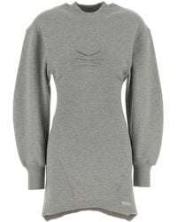 The Attico - Melange Cotton Sweatshirt Dress - Lyst