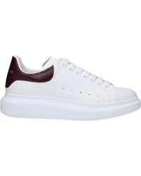 McQueen - Sneakers Herren Leder Weiß/Burgund - Lyst
