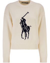 Polo Ralph Lauren - Big Pony Cotton Crew Neck Jumper - Lyst