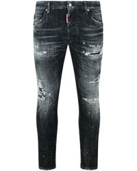 DSquared² - 'skater Bleached' Black Cotton Jeans - Lyst