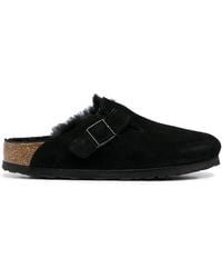 Birkenstock - Boston Shearling-Lined Suede Clogs - Lyst