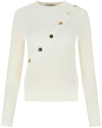McQueen - Ivory Stretch Viscose Sweater - Lyst