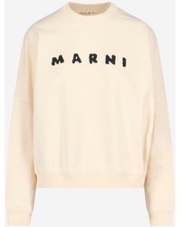Marni - Sweat-shirt Cotton avec imprimé logo - Lyst