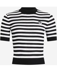 Patou - Cotton Sweater With Striped Pattern - Lyst