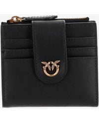 Pinko - Leather Wallet With Logo - Lyst