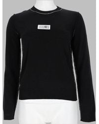 MM6 by Maison Margiela - Wool Blend Long Sleeve Sweater - Lyst