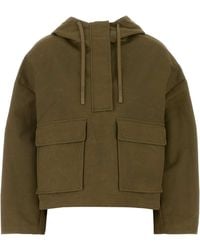 Herno - Army Green Cotton Blend Jacket - Lyst